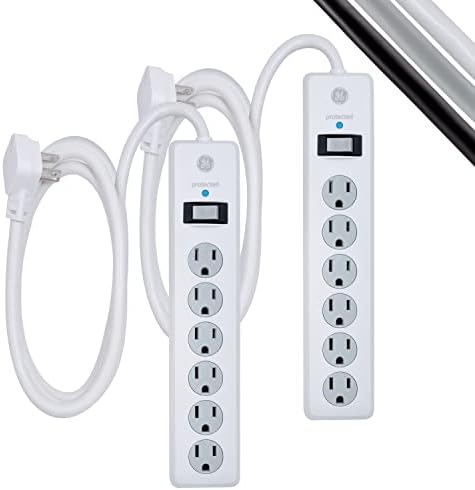 GE Surge Protector Power Strip, 2 Pack, 6 Ft Extension Cord by Unknown