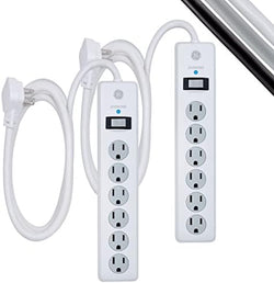 GE Surge Protector Power Strip, 2 Pack, 6 Ft Extension Cord by Unknown