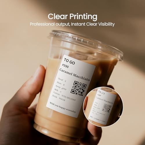 CLABEL 50x80mm (1.96"x3.14") Thermal Labels 6 Rolls White Self-Adhesive - Image 4