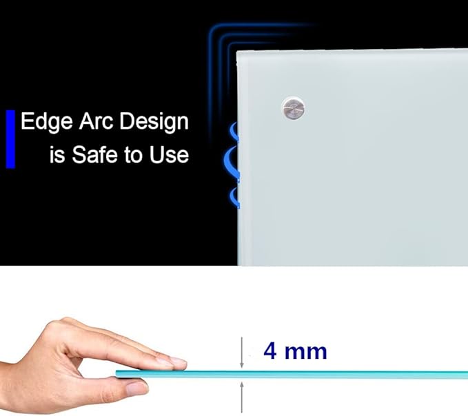 Dex Board 72" x 48" Large Glass Whiteboard Frameless Tempered Glass Dry Erase - Image 5