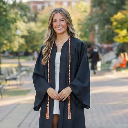GraduationMall Graduation Honor Cord 68" OrangeWhite - Image 7