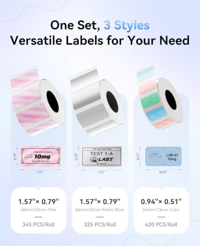 NIIMBOT M2/M3 Thermal Transfer Labels 3 Rolls Multi-Color Pack - Image 3