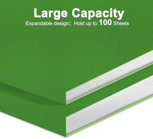 ViVin File Folder, 50 Pack Colored File Folders with 1/3-Cut Tabs, Fits 8.5 * 11 Letter Size Paper, Manilla Folders for Home Office School Documents(Green) - Image 4