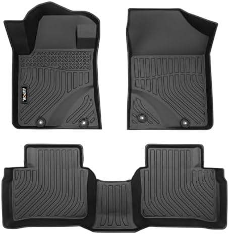 AIPOIL® Floor Mats for 2014-2018 Nissan Altima Fits 1st & 2nd Row TPE All Weather Anti-Slip Floor Liners Full Set Custom Car Mats Accessories, Black by AIPOIL