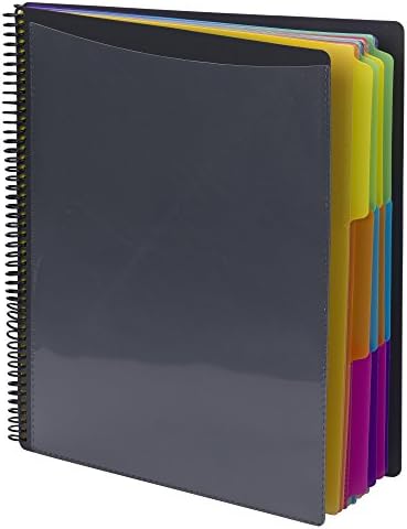 Smead Project Organizer, 24 Pockets, Grey with Assorted Bright Tabs, Tear Resistant Poly, 1/3-Cut Tabs, Letter Size (89206) - Image 4