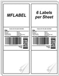 MFLABEL Shipping Labels for Laser & Inkjet Printer 3-1/3" x 4" （6-up） 3000 Sheets by MFLABEL