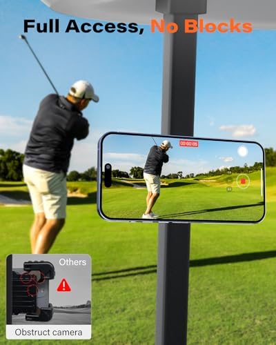 A2C CNC Alloy Magnetic Golf Cart Phone Holder Plus Edition with Metal Hook - Image 3