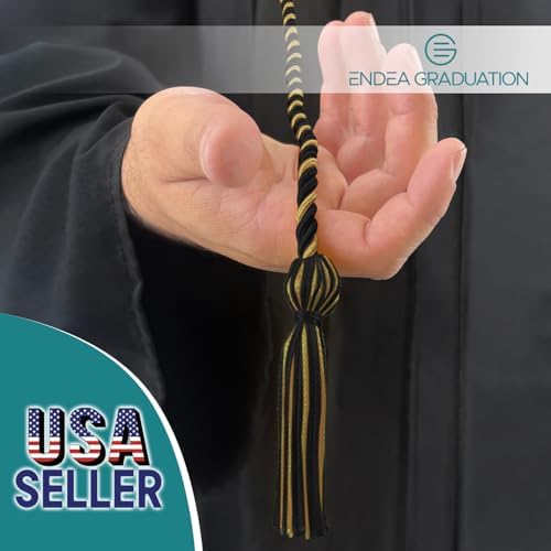 Endea Graduation Single Honor Cord Two-Color (Black/Antique Gold) - Image 2