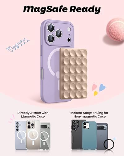 amBand Magnetic Suction Phone Mount Trendy Stocking Stuffers for Men Women Dad Mom Adults, Removable Brown Octo Cup Buddy Sticky Holder for Hands-Free Selfie/Video, Milk Tea - Image 2