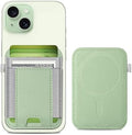 ExtreLife For Magsafe Wallet, Strongest Magnetic Wallet for iPhone 17/16/15/14/13/12 Series, Magnetic Card Holder with 2 Card Slots, RFID Blocking, Vegan Leather, Hold 7 Cards, Light Green by ExtreLife