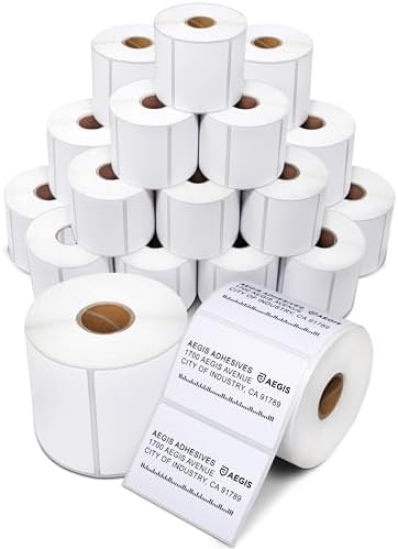 3" X 2" Direct Thermal Labels (14000 Count, 20 Rolls) - Perforated by AegisAdhesives