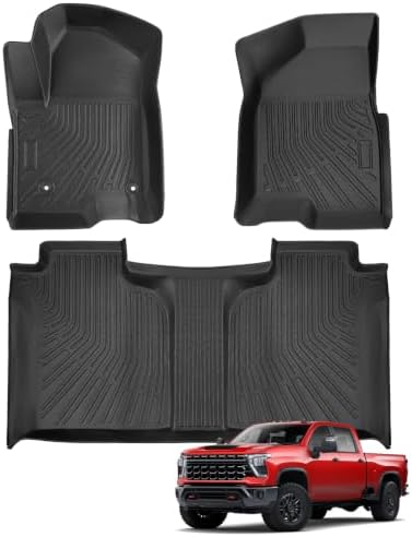 Floor Mats for Chevy Silverado & GMC Sierra 2019-2026 1500/2500HD/3500HD by CARDIUM