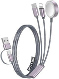 1Pack Travel Essentials for Apple Watch Charger,3-in-2 Multi Charging Cable by Accessoriesforphoneandelectricproducts