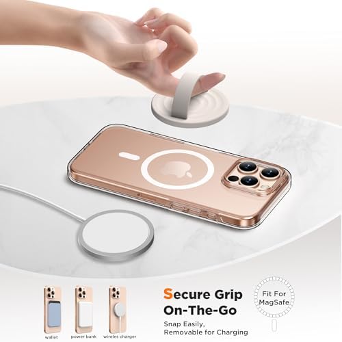 Magnetic Phone Grip for MagSafe, Silicone Ring Grip, Stone - Image 4
