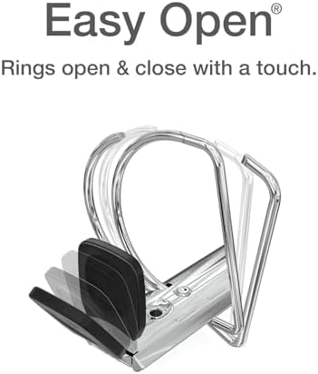 Cardinal 10301 Easy-Open ClearVue Locking Slant-D Binder, 1-Inch Cap, 11 x 8 1/2, Black (Pack of 12) - Image 6