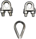 Wire Rope Clip and Thimble Kit, 7/16 in by Unknown