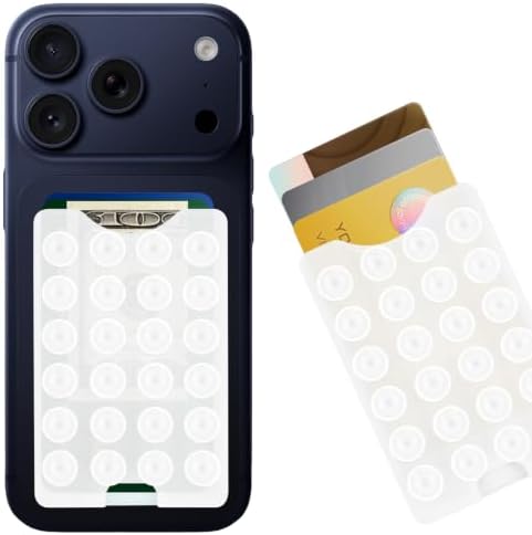 Suction Phone Card Holder Adhesive Mount,Up to 3 Cards,Transparent by CukoHno