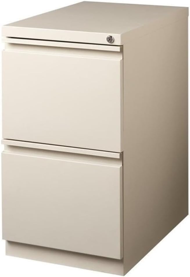 Pemberly Row 2 Drawers 27.75" Vertical Beige Metal Filing Cabinet Lockable - Image 4