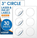 3 Inch Circle Labels for Laser & Inkjet, Spartan Industrial Template C006 by SpartanIndustrial