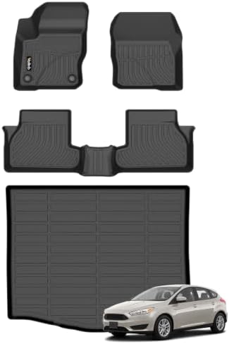 Floor Mats & Cargo Mats Fit Ford Focus Hatchback 2012-2018 All Weather Floor Liners for Focus Hatchback 2012-2018 by Wailtnb