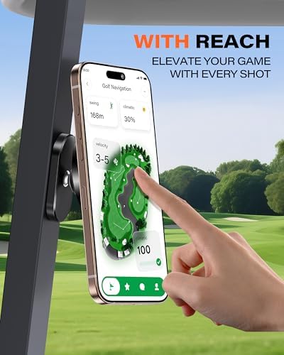 A2C Alloy Magnetic Golf Cart Phone Holder, Golf Accessories for Men, Black - Image 2