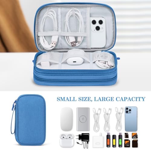 FYY Electronic Organizer, Travel Tech Pouch Bag, Medium, Cyan - Image 6