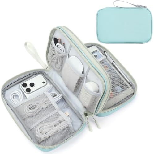 FYY Electronic Organizer, Travel Tech Pouch Bag, Large, Mint Green by FYY