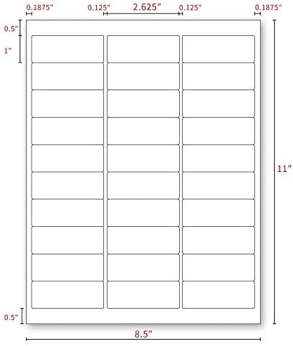KKBESTPACK 30 Up Shipping Address Labels – 1” x 2-5/8” Self-Adhesive Barcode FNSKU Stickers for Inkjet and Laser Printer (500 Sheets / 15000 Labels) - Image 2
