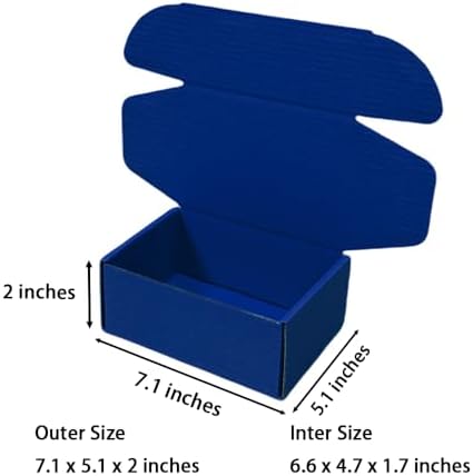 30 Pack 7.1x5.1x2 in Industrial Blue Shipping Boxes - Image 2