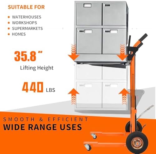 Tory Carrier Hydraulic Wich Stacker, 440lbs Capacity 35.8in Lifting Height - Image 3