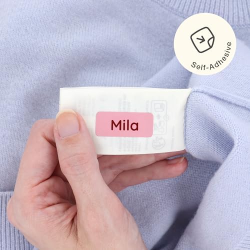 TeddyLabels - Clothing Labels for Nursing Home (180) – Self-Adhesive Name Tags for Clothes and Personal Items. Personalized Labels for Daycare, Nursing Homes, and Laundry Use - Pink - Image 2