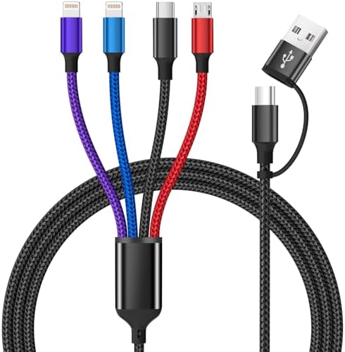 4 in 2 Multi Charging Cable, Dual IP Charging Cord with Type-C & Micro by Firsting