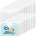 Sooez 50 Pack Plastic Envelopes Poly Envelopes, Clear Document Flie Folders US Letter A4 Size File Envelopes with Label Pocket for School Home Work Office Organization, Clear by Sooez