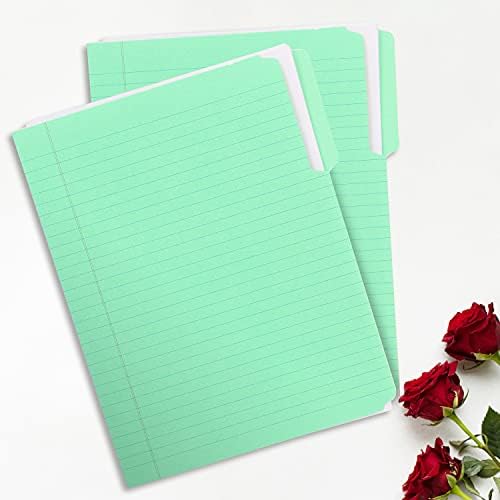Find It File Folder Notepad - Pack of 24-9.5 x 12.5 Inch Notebook Organizer Folders for Filing, Document, and Clipboard Organization - Green - Image 6