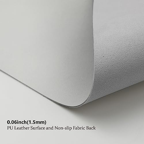 Large Desk Mat - 47.2"x 17" Non-Slip PU Desk Pad for Office and Home - Ideal for Large Mouse Pad and Desk Mats on Top of Desks(White) - Image 3