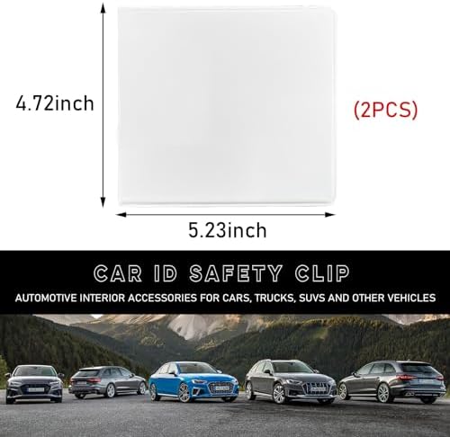Ziciner 2PCS Car Registration and Insurance Holder, 5.2"× 4.7" Premium Auto Glove Box Organizer with Closure, Essential Vehicle Document Holder for Card, Driver License (White) - Image 2