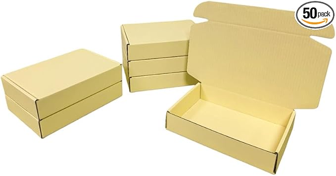 50 Pcs 11.8 x 8.5 x 2 inches Large Size Corrugated Cardboard Gift Boxes by Unknown