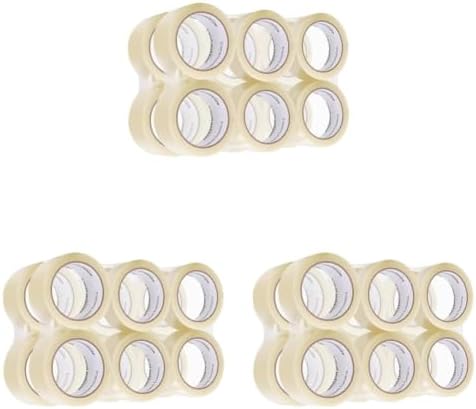 Amazon Basics Strong Packing Tape for Moving, Packaging, Shipping and Storing, Clear, 12-Roll, 2 in x 60 Yards, 2.7mil Thickness (Pack of 3) by AmazonBasics