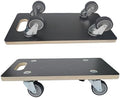 Furniture Mover Dolly Portable Wood Rolling Mover for Moving Furniture Sofa Cabinet Refrigerator, 360° Rotatable Soft TPR Rubber Universal Wheels, 440Lbs Capacity, Black (2 Packs) by DrTakepeak
