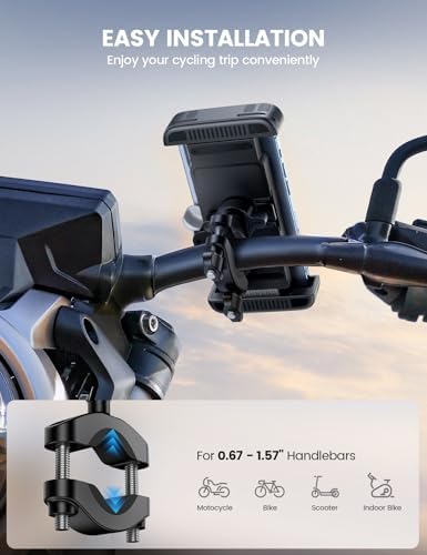 Lamicall Bike Motorcycle Phone Mount Holder - [1s Quick Lock] - Image 4