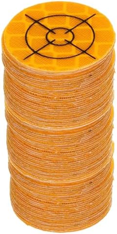 HARFINGTON 80pcs Survey Reflector Sheets 20mm x 20mm Self-Adhesive Surveying Target Mark Sticker Total Station Round Reflective Sheet Tape for Ship Inspection Tunnel Measure, Yellow by HARFINGTON