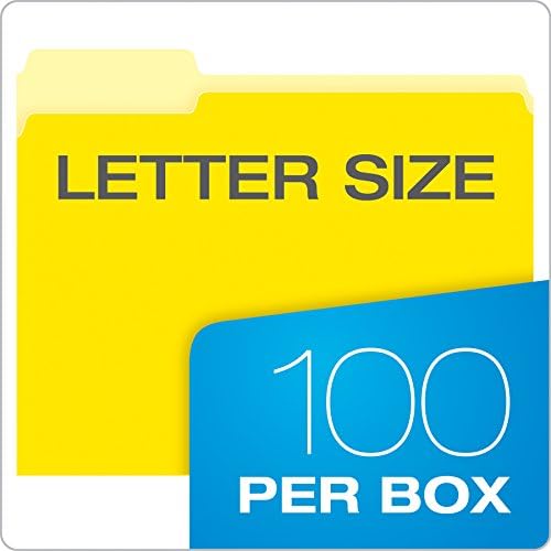 Pendaflex Two-Tone Color File Folders, Letter Size, Yellow, 1/3 Cut, 100 per box (152 1/3 YEL) - Image 6