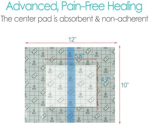 Waterproof Shower Protector Large Cover Shields for PICC Central Line Peritoneal Dialysis Chest Port Feeding Tube PD Catheter Accessories Bandages with Non-Stick Center Pad 10"x12"(Pack of 14) - Image 5