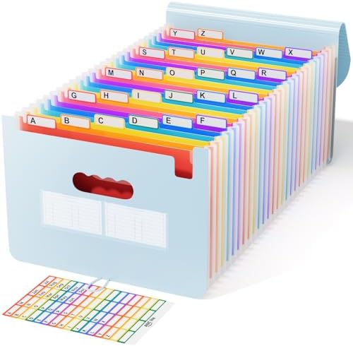 ABC life 26-Pocket Accordion File Organizer, Expanding File Folder by ABClife