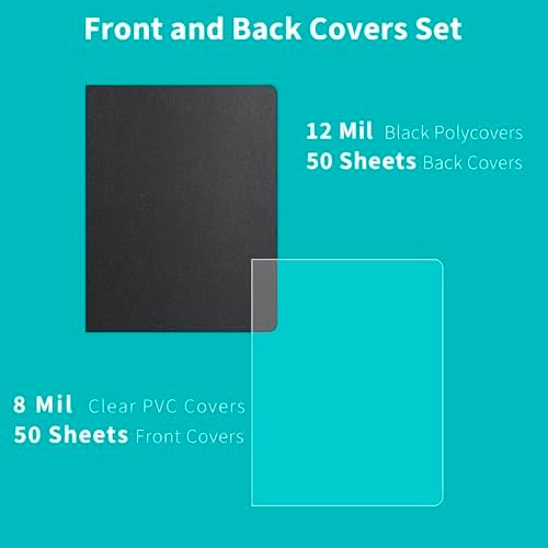 Binditek 20 Mil Binding Covers, 8.5x11 Inches, Semi-Transparent, 100 Pack - Image 2