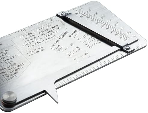 HFS(R) Pipe Pit Welding Gauge Gage Test Ulnar Welder Inspection 0 to 1/2" in 1/64" & .020 Increments - Image 4
