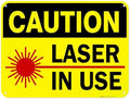 Laser in Use Sign, Caution Sign, by SigoSigns