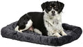 MidWest Homes for Pets QuietTime Dog Bed - Gray Faux Fur Bolster, Ultra-Soft and Machine Washable, Fits 24-Inch Crates and Carriers, for Small Breed Dogs by MidWestHomesForPets