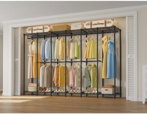 VIPEK V60 Basic Clothes Rack, Heavy Duty Closet Organizer System, Black - Image 2
