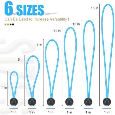30 Pack Ball Bungee Cord, Heavy Duty Bungie Cord Balls (4",Sky Blue) - Image 3